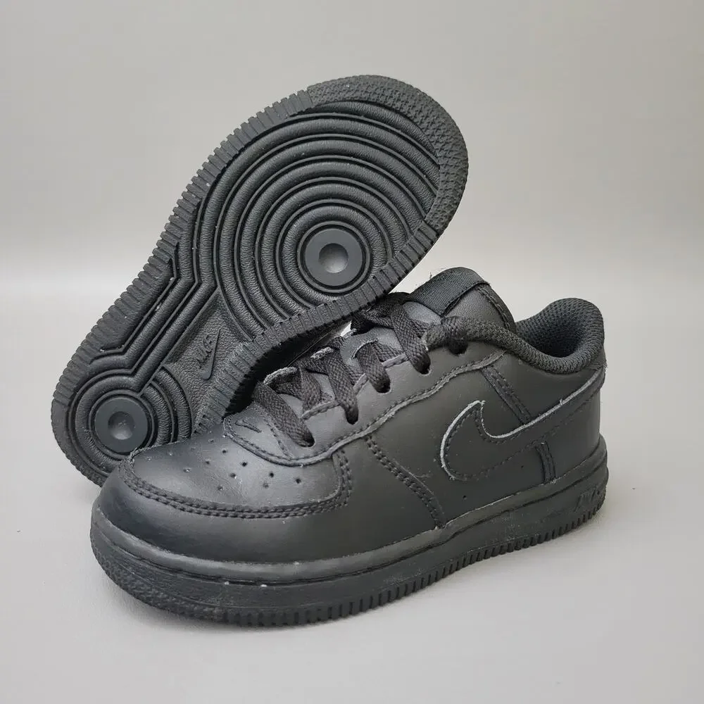 Nike Air Force 1 LE Toddler Sneaker ShoeBlack On Black Size 9C DH2926-001